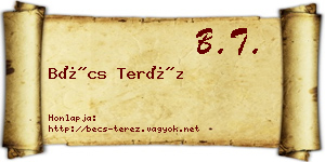 Bécs Teréz névjegykártya